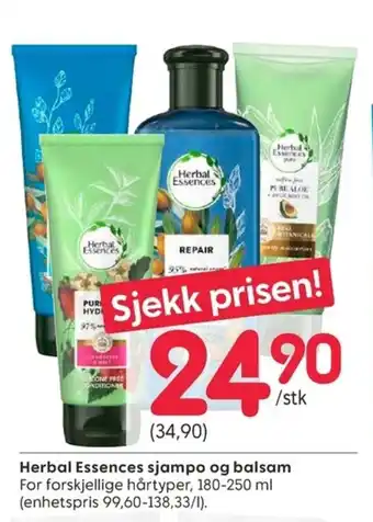 Rusta Herbal essences sjampo og balsam tilbud