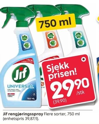 Rusta Jif rengjøringsspray tilbud