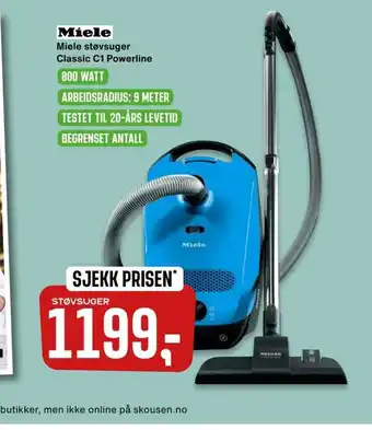 Skousen Miele støvsuger Classic C1 Powerline tilbud