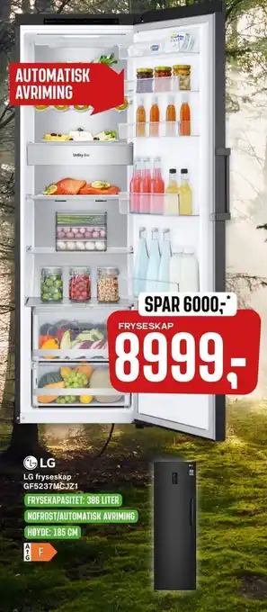 Skousen LG fryseskap GF5237MCJZ1 tilbud