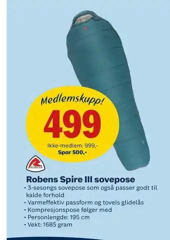 Robens Spire III sovepose