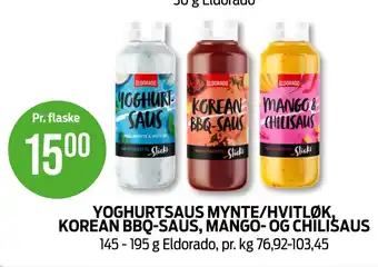Kiwi Yoghurtsaus Mynte/Hvitløk Korean BBQ-Saus Mango Og Chilisaus tilbud