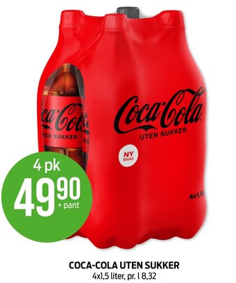 Kiwi Coca-Cola Uten Sukker tilbud