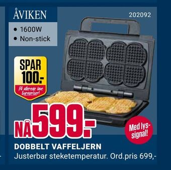 Europris Dobbelt vaffeljern tilbud