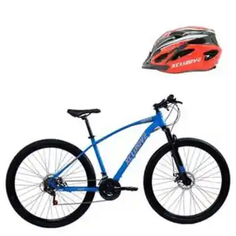 Tai Loy Bicicleta acero aro 29 ag disco mecanico + casco rojo l oferta