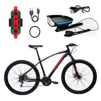 Tai Loy Bicicleta acero aro 27.5 nr disco mecanico + kit de luces xclusive delantera ce y trasera ro oferta