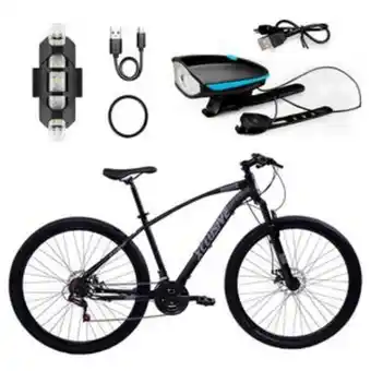 Tai Loy Bicicleta acero xclusive aro 29 ng disco mecanico + kit de luces xclusive delantera ce y trasera bl oferta