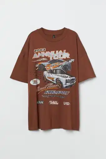 H&M Polo oversize con motivo oferta