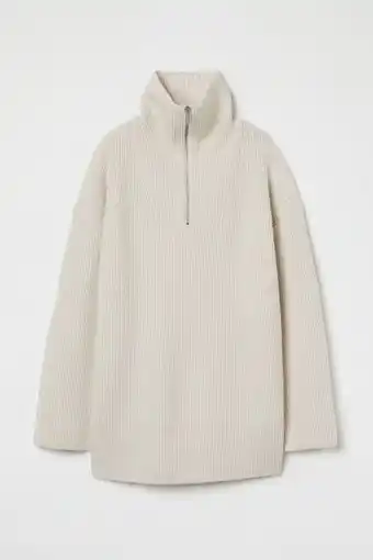 H&M Chompa acanalada con medio cierre oferta