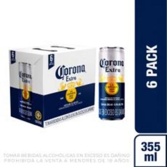 Metro Sixpack cerveza corona lata 355ml oferta