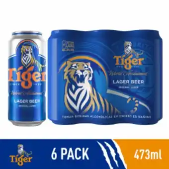 Freshmart Cerveza tiger 6pack - lata 473ml - unidad oferta