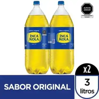 Tottus Two pack inca kola 3 lt oferta
