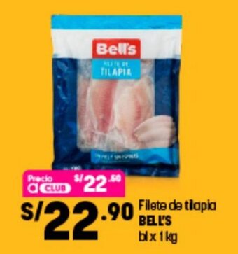 Plaza Vea Filete de Tilapia Bell's 1kg oferta