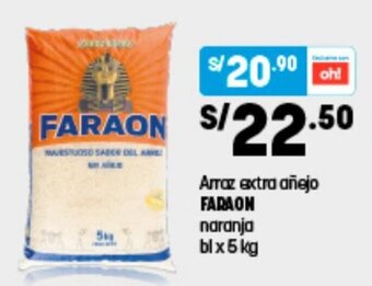 Plaza Vea Arroz Extra Añejo Faraon Naranja 5kg oferta