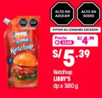 Plaza Vea Ketchup Libby's 380g oferta