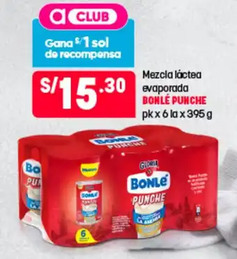 Plaza Vea Mezcla Láctea Evaporada Bonlé Punchie 6 x 395g oferta