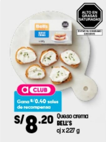 Plaza Vea Queso Crema Bell's 227g oferta