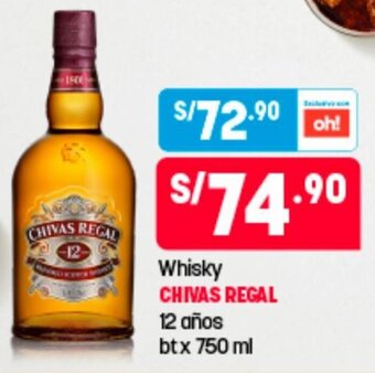 Plaza Vea Whisky Chivas Regal 12 años 750ml oferta