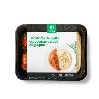 Tottus Estofado de pollo con pasas y pure de papa oferta
