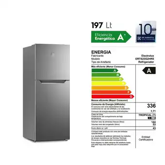 Tottus Refrigeradora no frost 197lt erts23g2hrs oferta