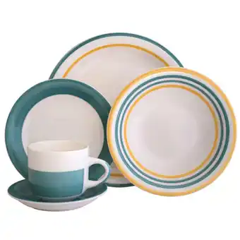 Tottus Juego de vajilla pintado minimalista 20 piezas oferta