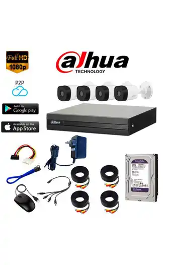 Tiendas EFE Kit de 4 cámaras fullhd inc.disco 1tera oferta