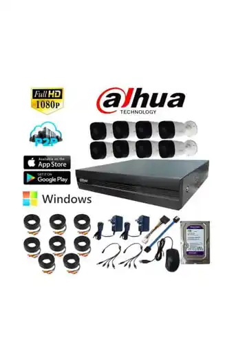 Tiendas EFE Kit 8 cámaras 1080p+xvr 8ch inc. dis.1tra oferta