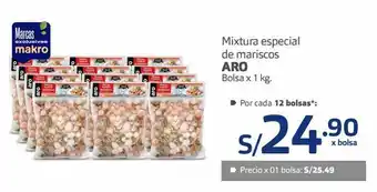 Makro Mixtura especial de mariscos aro bolsa x 1 kg oferta