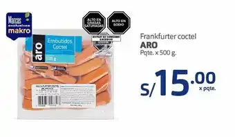 Makro Frankfurter coctel aro pqte. x 500 g oferta
