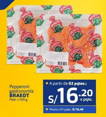 Makro Pepperoni gastronomía braedt pqte. x 500 g oferta