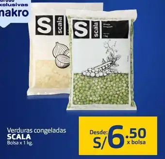 Makro Verduras congeladas scala bolsa x 1 kg. oferta