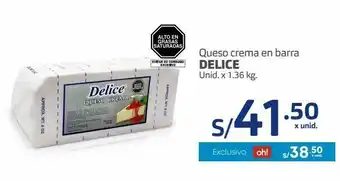 Makro Queso crema en barra delice unid. x 1.36 kg oferta