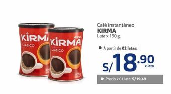 Makro Café instantáneo kirma lata x 190 g. oferta