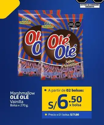 Makro Marshmallow olé olé vainilla bolsa x 270 g. oferta