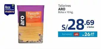 Makro Tallarines aro bolsa x 10 kg. oferta