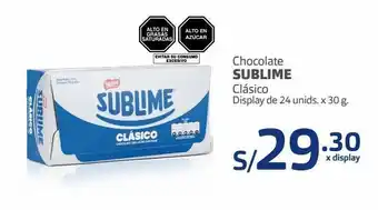Makro Chocolate sublime clásico display de 24 unids. x 30 g. oferta