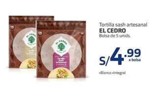 Makro Tortilla sash artesanal el cedro bolsa de 5 unids oferta