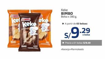 Makro Keke bimbo bolsa x 380 g. oferta
