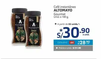 Makro Café instantáneo altomayo gourmet unid. x 180 g oferta