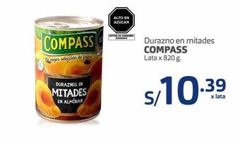 Makro Durazno en mitades compass lata x 820 g oferta