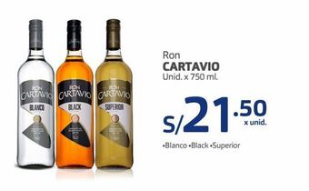 Makro Ron cartavio unid. x 750 ml. oferta