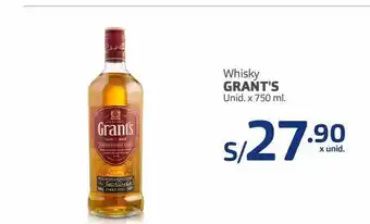 Makro Whisky grant's unid. x 750 ml. oferta