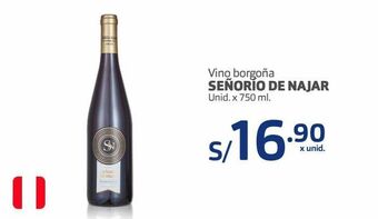 Makro Vino borgoña señorío de najar unid. x 750 ml. oferta