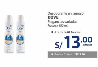Makro Desodorante en aerosol dove fragancias variadas frasco x 150 ml. oferta