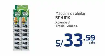 Máquina de afeitar schick xtreme 3 tira de 12 unids.