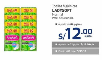 Makro Toallas higiénicas ladysoft normal pqte. de 60 unids. oferta