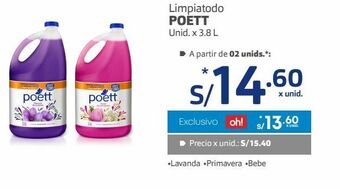 Makro Limpiatodo poett unid. x 3.8 l oferta