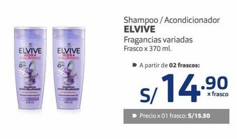 Makro Shampoo / acondicionador elvive fragancias variadas frasco x 370 ml. oferta