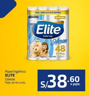 Makro Papel higiénico elite celeste pqte. de 48 unids. oferta