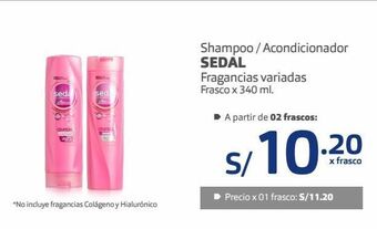 Makro Shampoo / acondicionador sedal fragancias variadas frasco x 340 ml. oferta